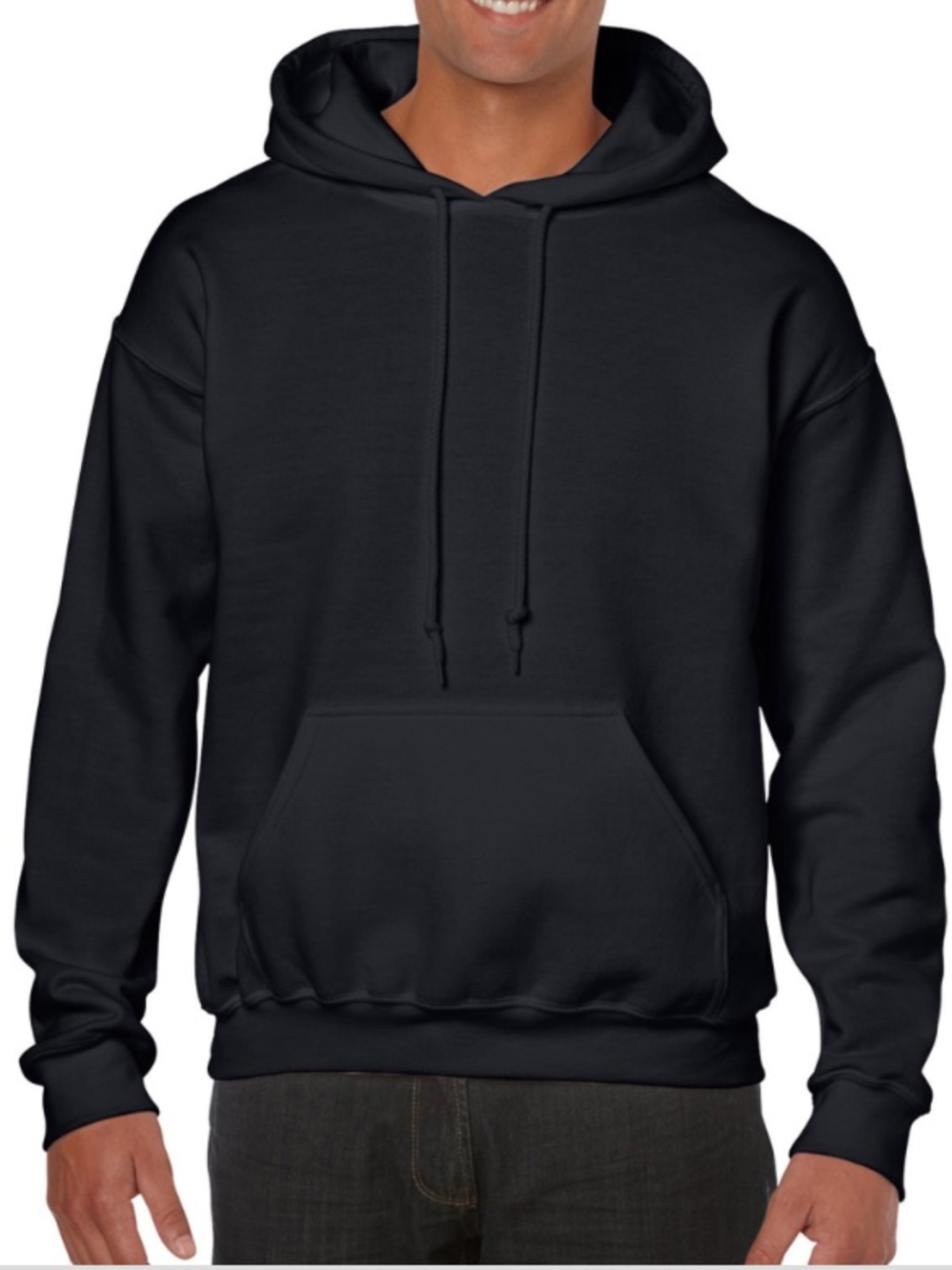Gildan Men’s Heavy Blend Black Pullover Hoodie Heavyweight Sweatshirt Medium NWT